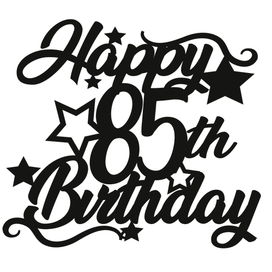 85th Birthday - Numbered - Cake Topper - The Create Studio