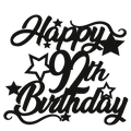 92nd Birthday - Numbered - Cake Topper - The Create Studio