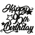 95th Birthday - Numbered - Cake Topper - The Create Studio