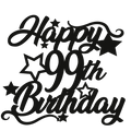 99th Birthday - Numbered - Cake Topper - The Create Studio
