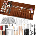 Comprehensive leather craft tools kit from The Create Studio featuring various essential tools and accessories