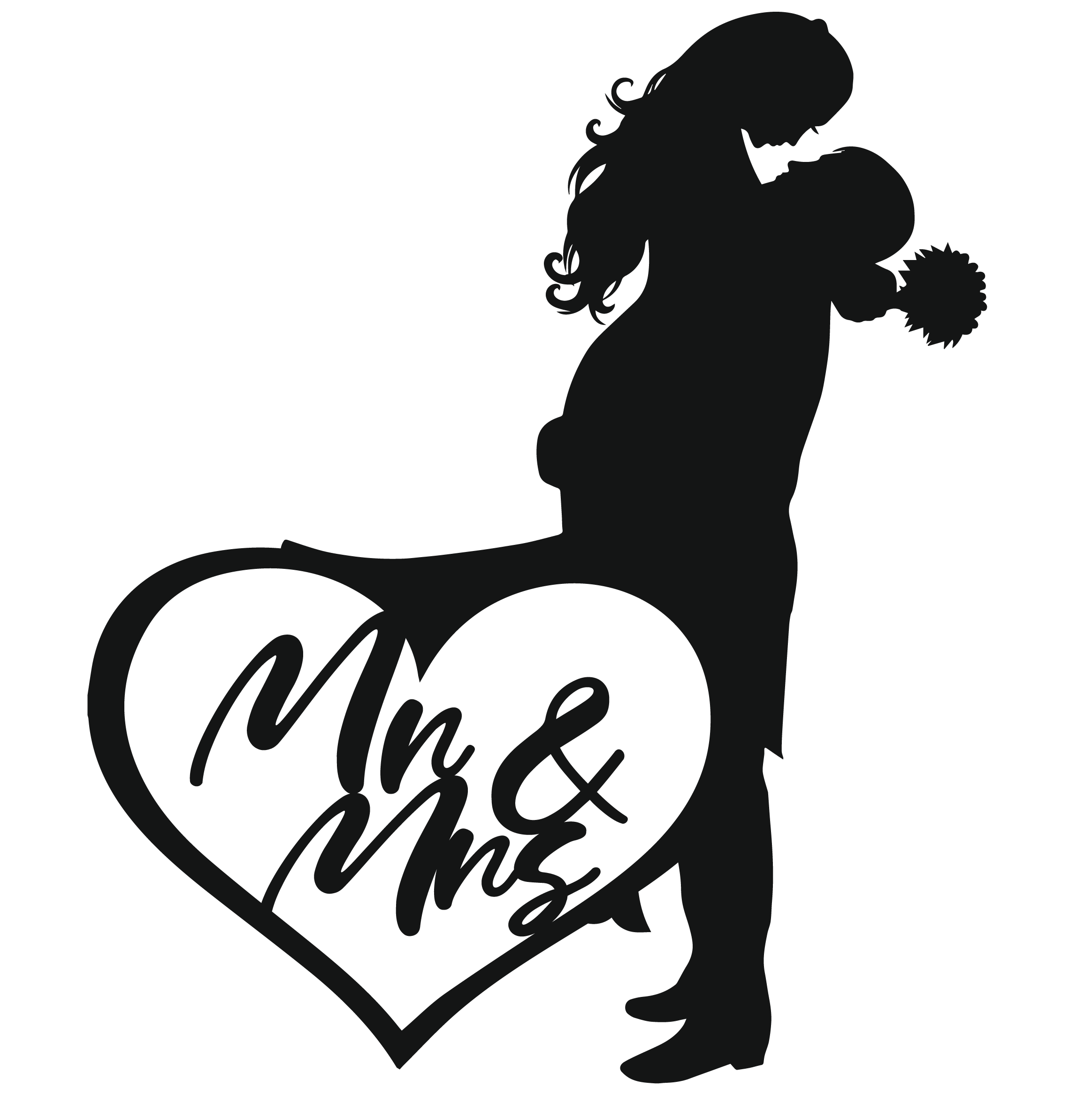 Cake Decorations - Mr & Mrs - Style 7
