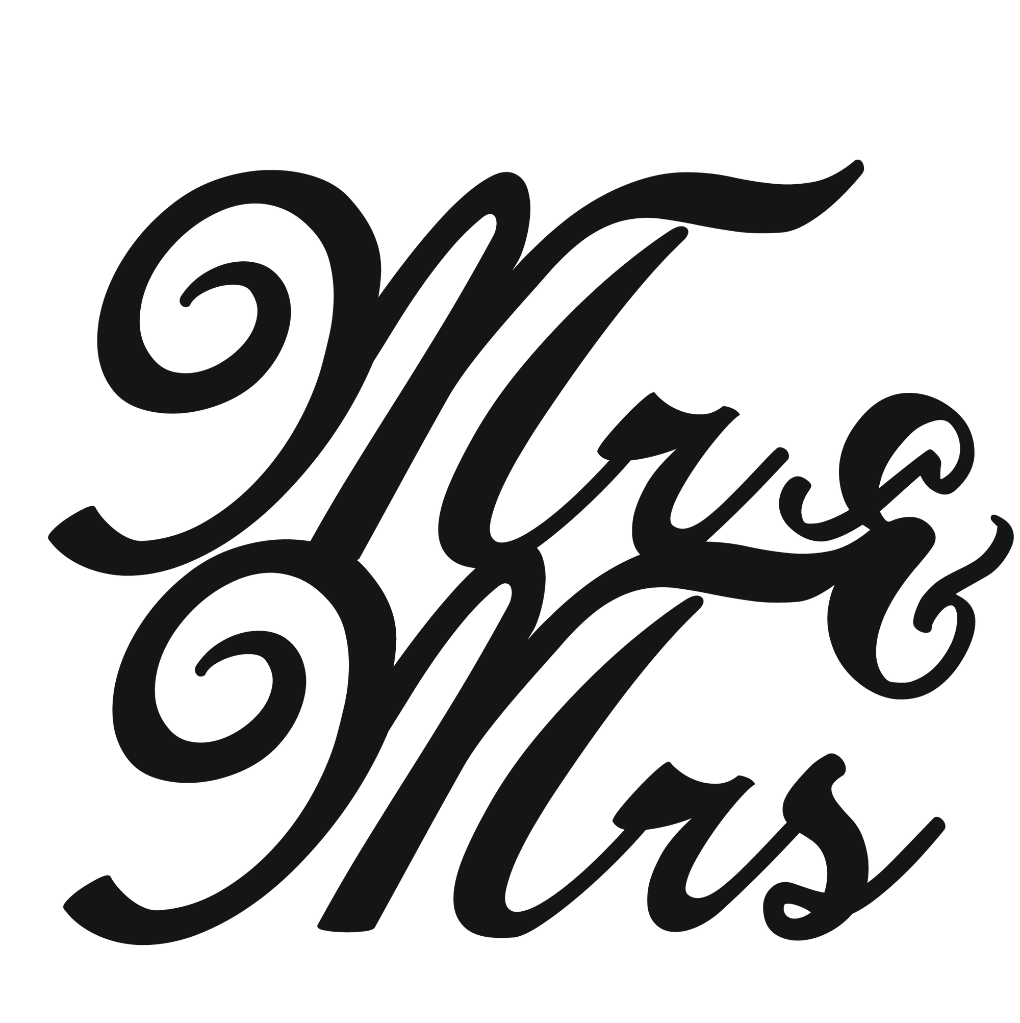 Cake Decorations - Mr & Mrs - Style 2