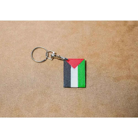Palestine flag keyring in vibrant colors featuring red, black, white, and green design