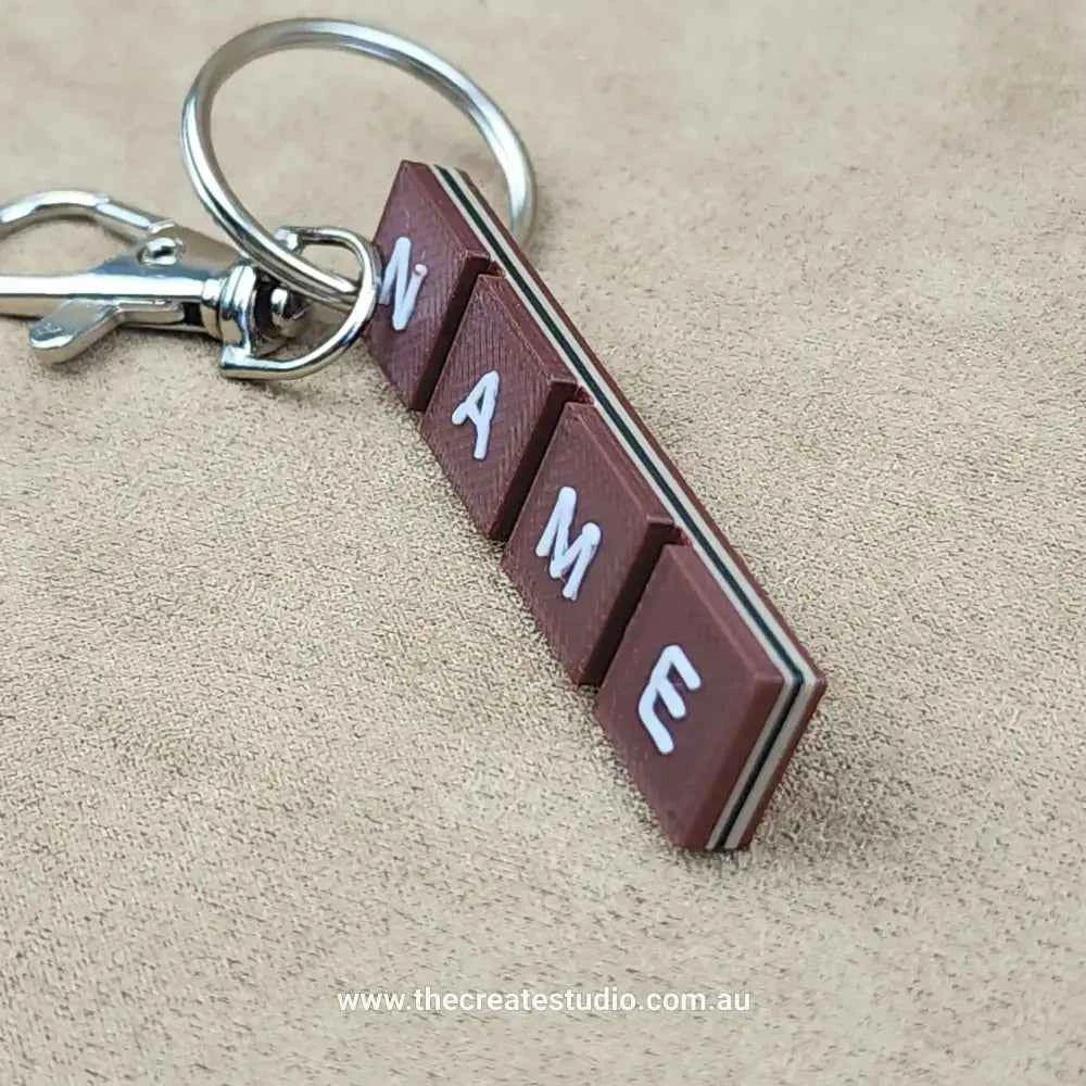 Personalised chocolate bar keychain with custom name design for a unique gift option