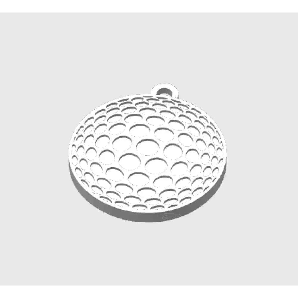 Personalised sports ball keychains featuring a textured golf ball design for sports enthusiasts