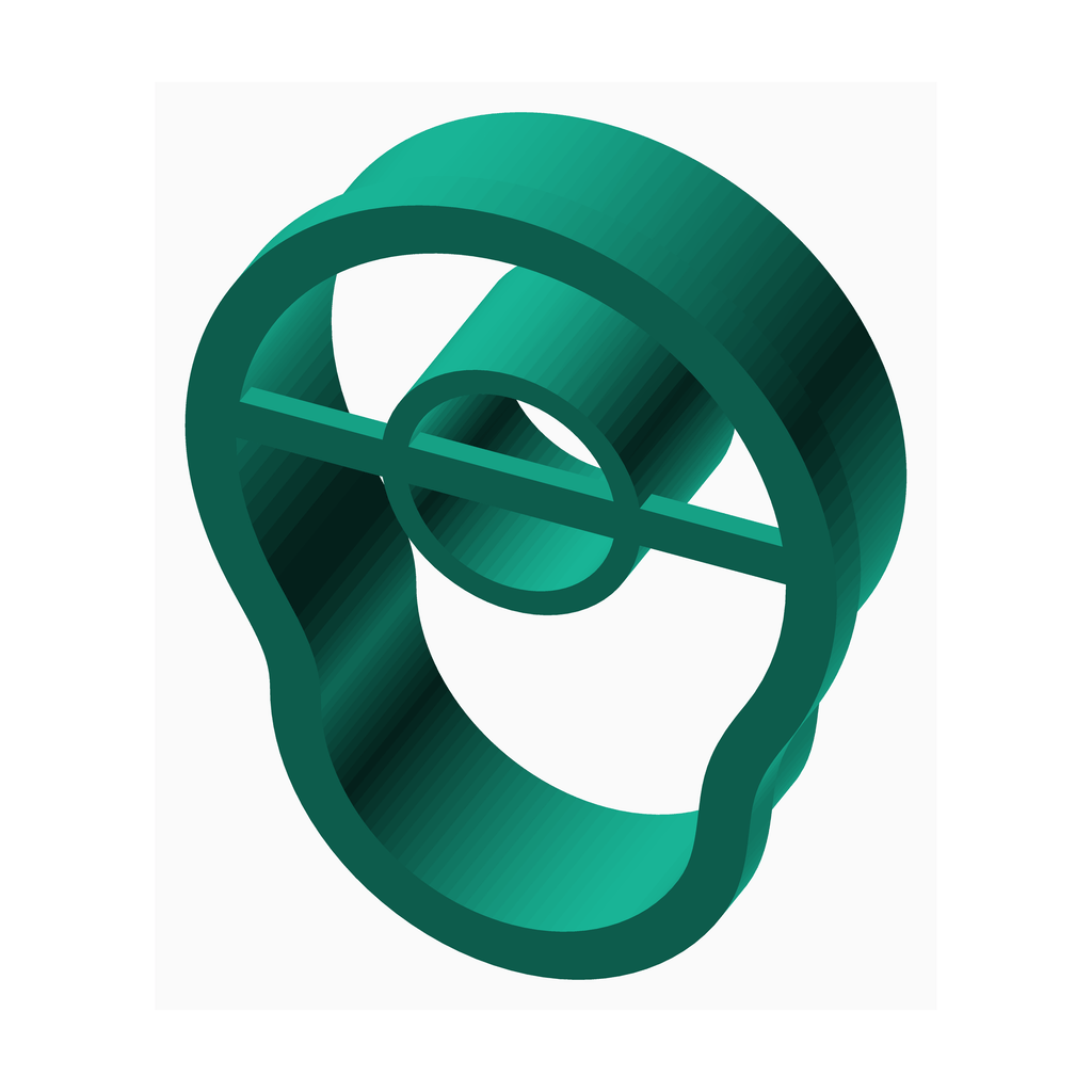 The Create Studio polymer clay avocado cutter in green for crafting avocado-shaped clay pieces