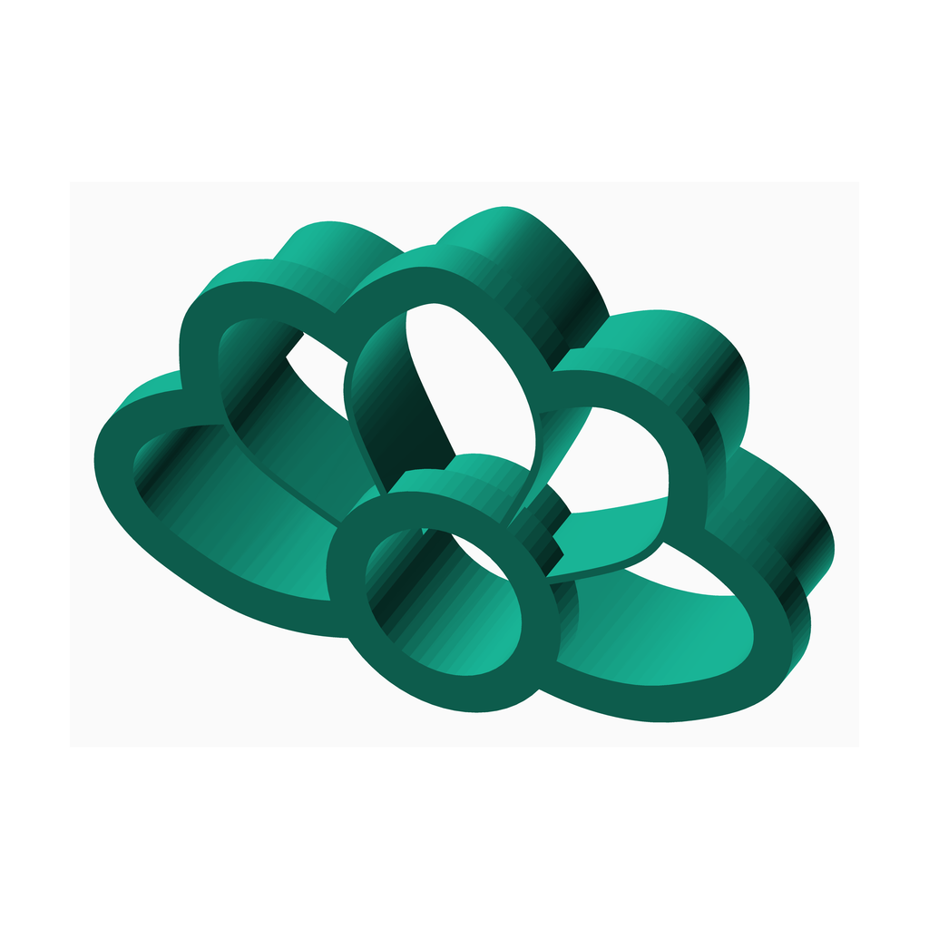 The Create Studio green flower-shaped clay cutter for polymer clay jewelry making supplies