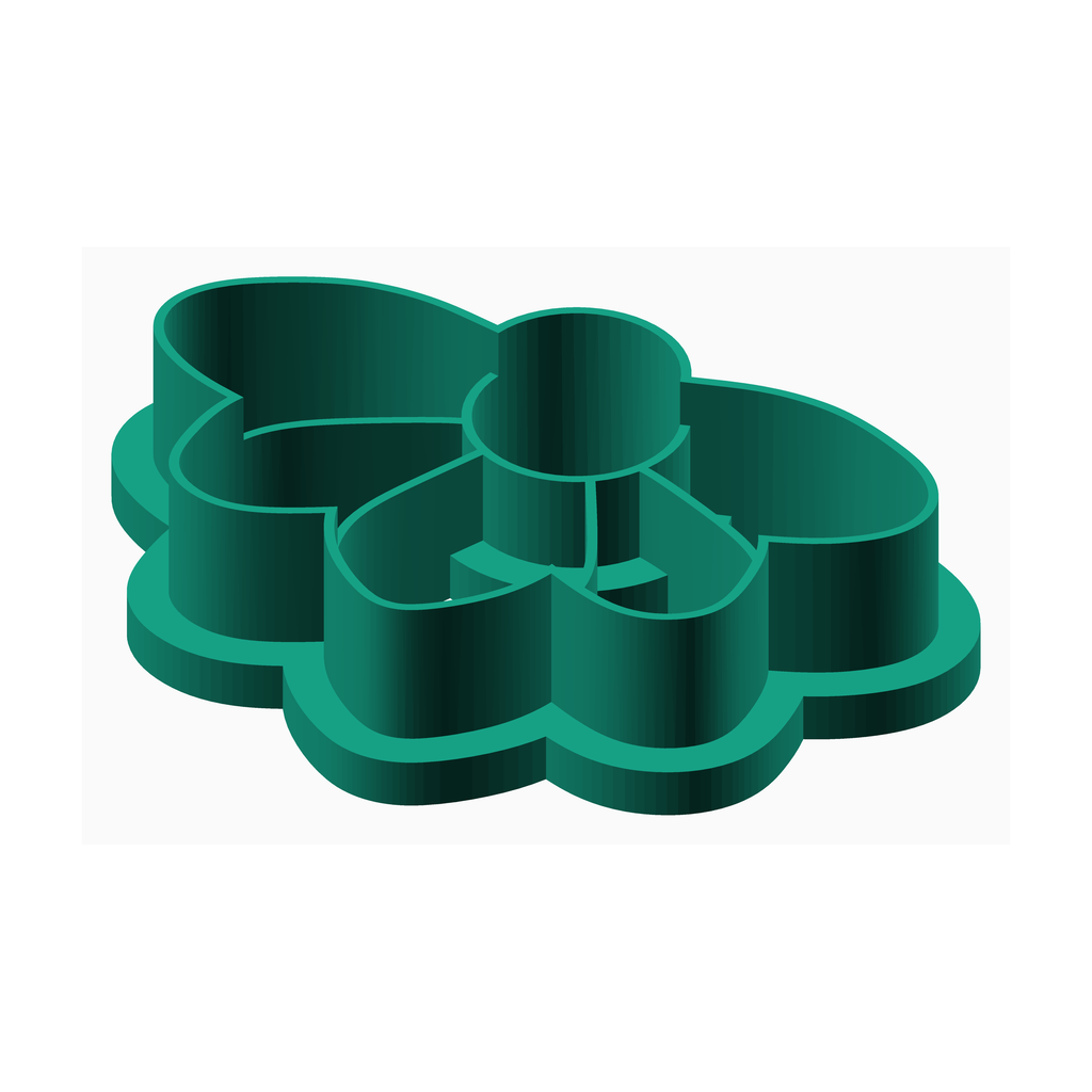 The Create Studio green clay cutter shaped like a flower for polymer clay jewelry making supplies
