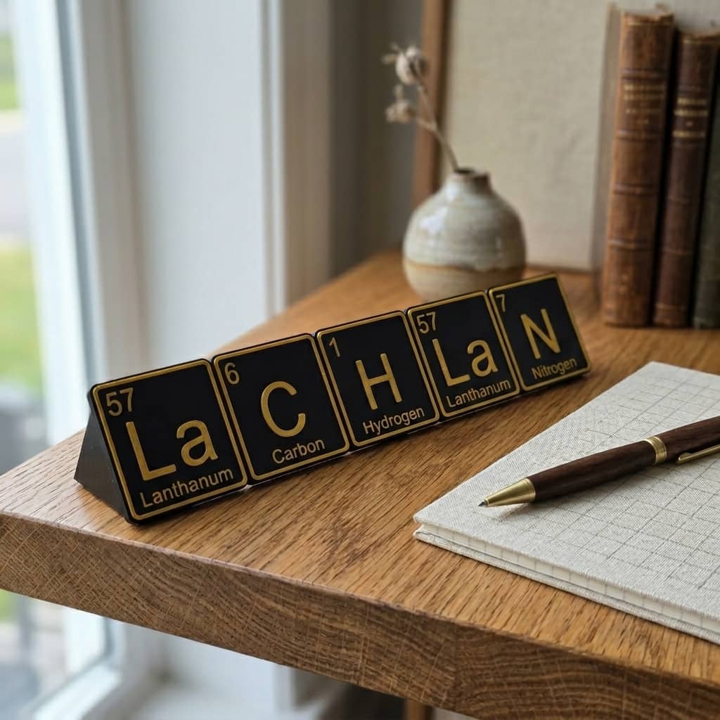 Personalised Periodic Name Plate: A Unique Decor Item