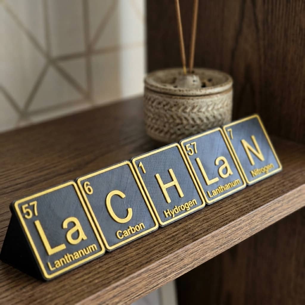 Personalised Periodic Name Plate: A Unique Decor Item