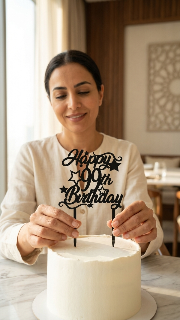 99th Birthday - Numbered - Cake Topper