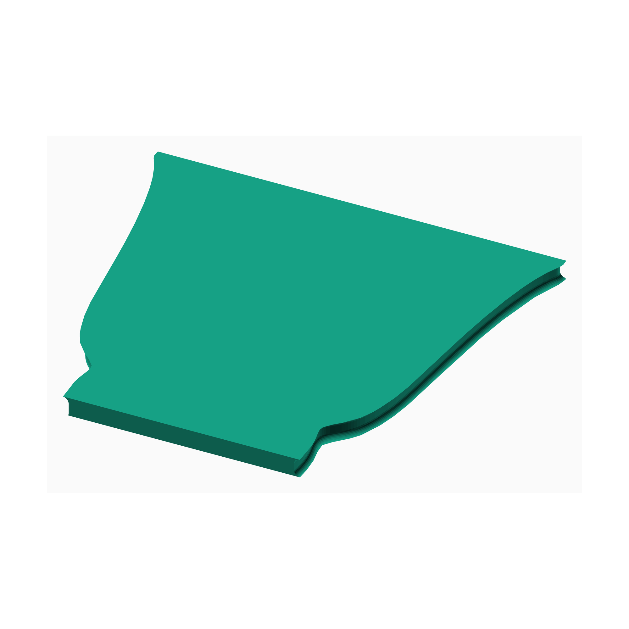 Green pottery rib tool for sculpting designed for shaping and smoothing clay surfaces