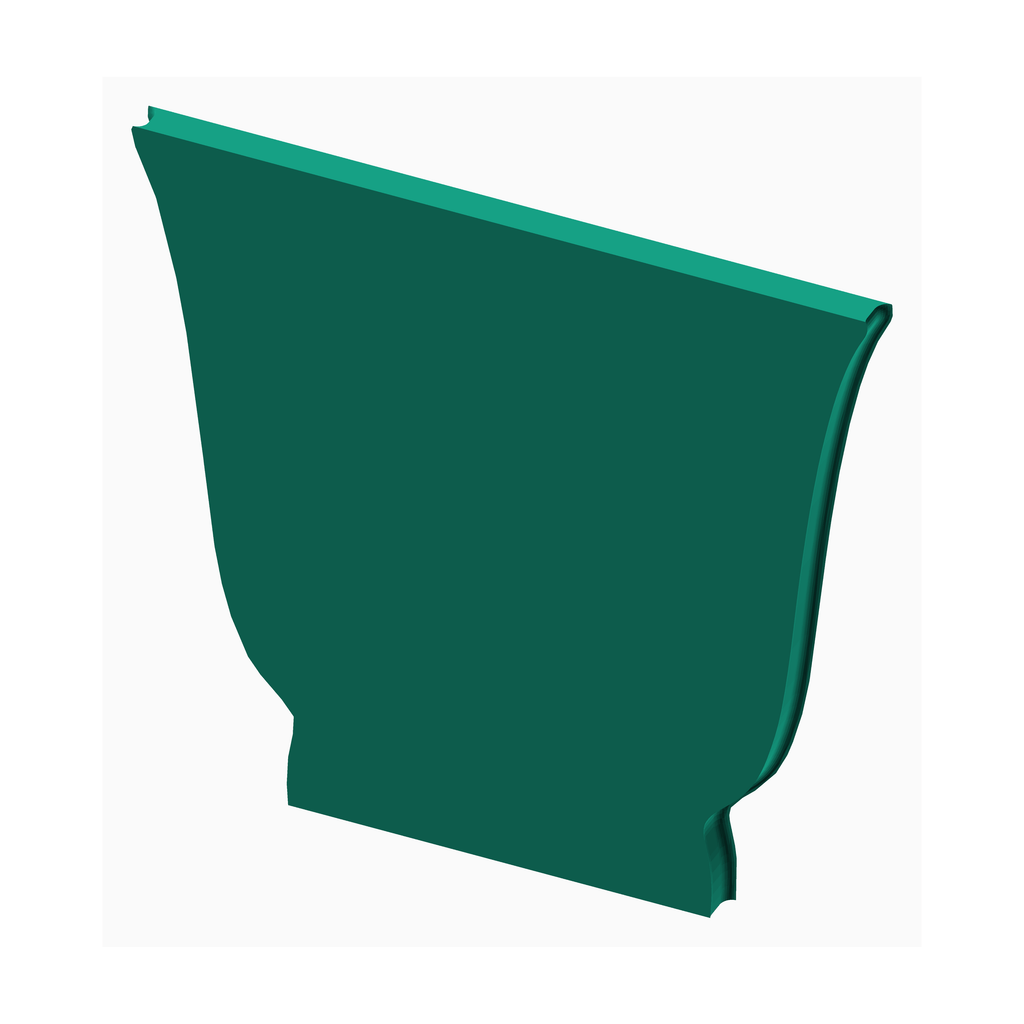 Green pottery rib tool for sculpting by The Create Studio for shaping and smoothing clay