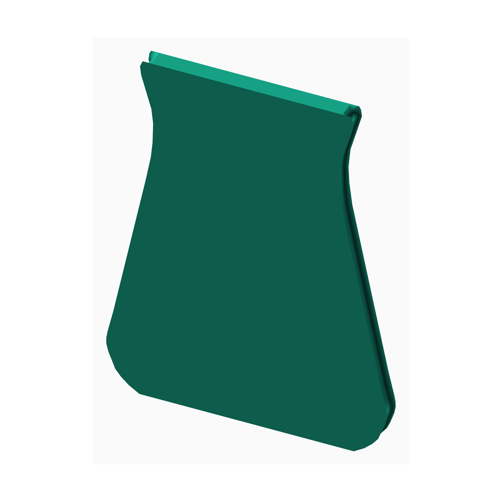 Green pottery rib tool for shaping clay by The Create Studio for smoothing and sculpting pottery