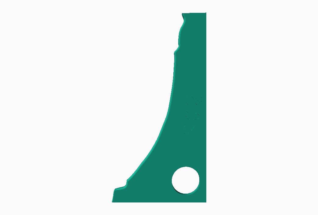 The Create Studio pottery rib tool in green for shaping and smoothing clay surfaces