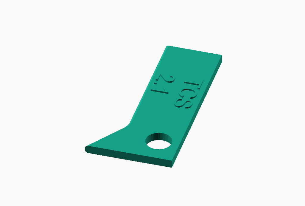 The Create Studio pottery rib tool in green, designed for shaping and smoothing pottery surfaces