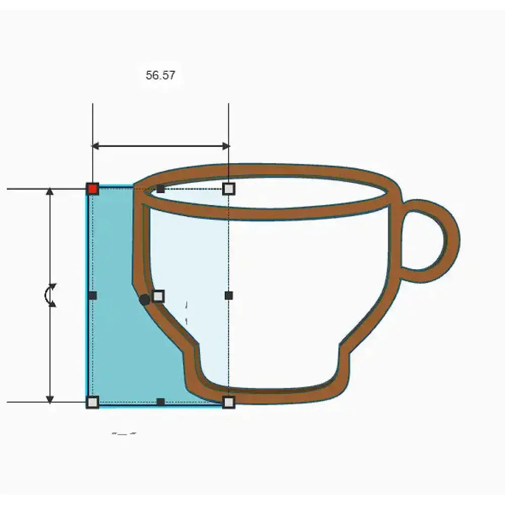 Pottery rib tool | mug shaper - design 1 - tool