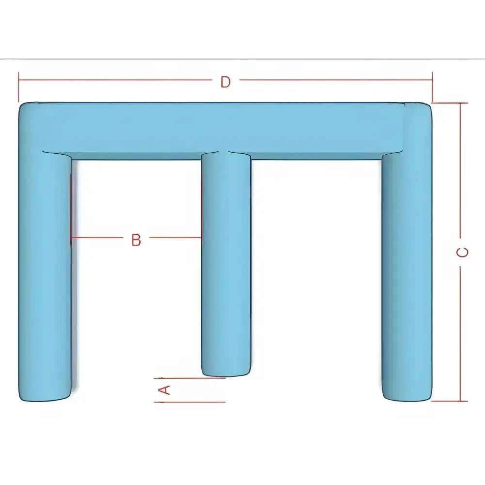 Pottery rim tool for beginners in blue showing dimensions for easy use and accuracy in pottery making
