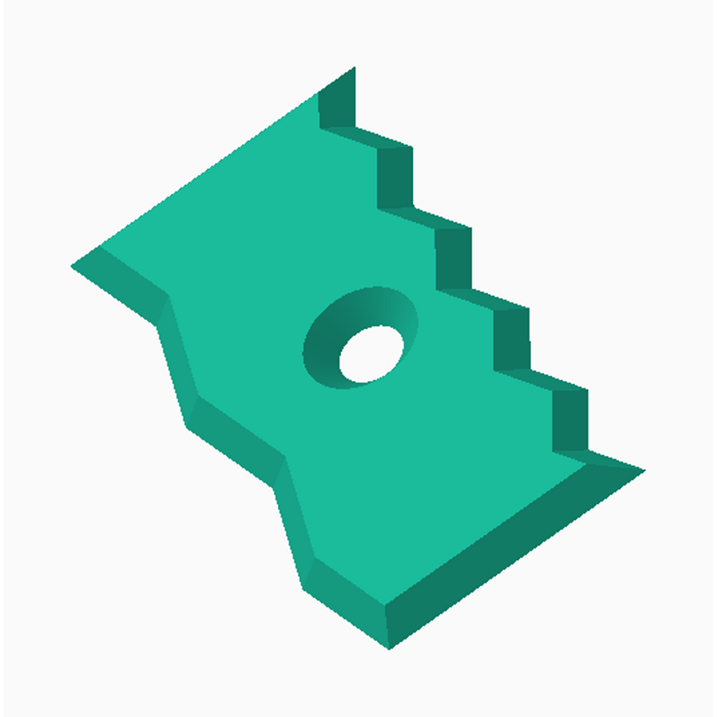 General Rib 14 pottery tool featuring a stepped design and central hole for enhanced clay shaping and detailing.