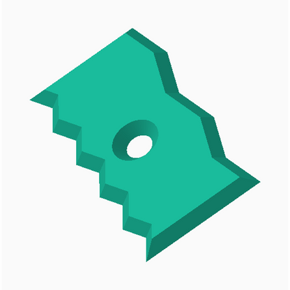 General Rib 14 pottery tool in teal, designed for shaping and detailing clay projects.