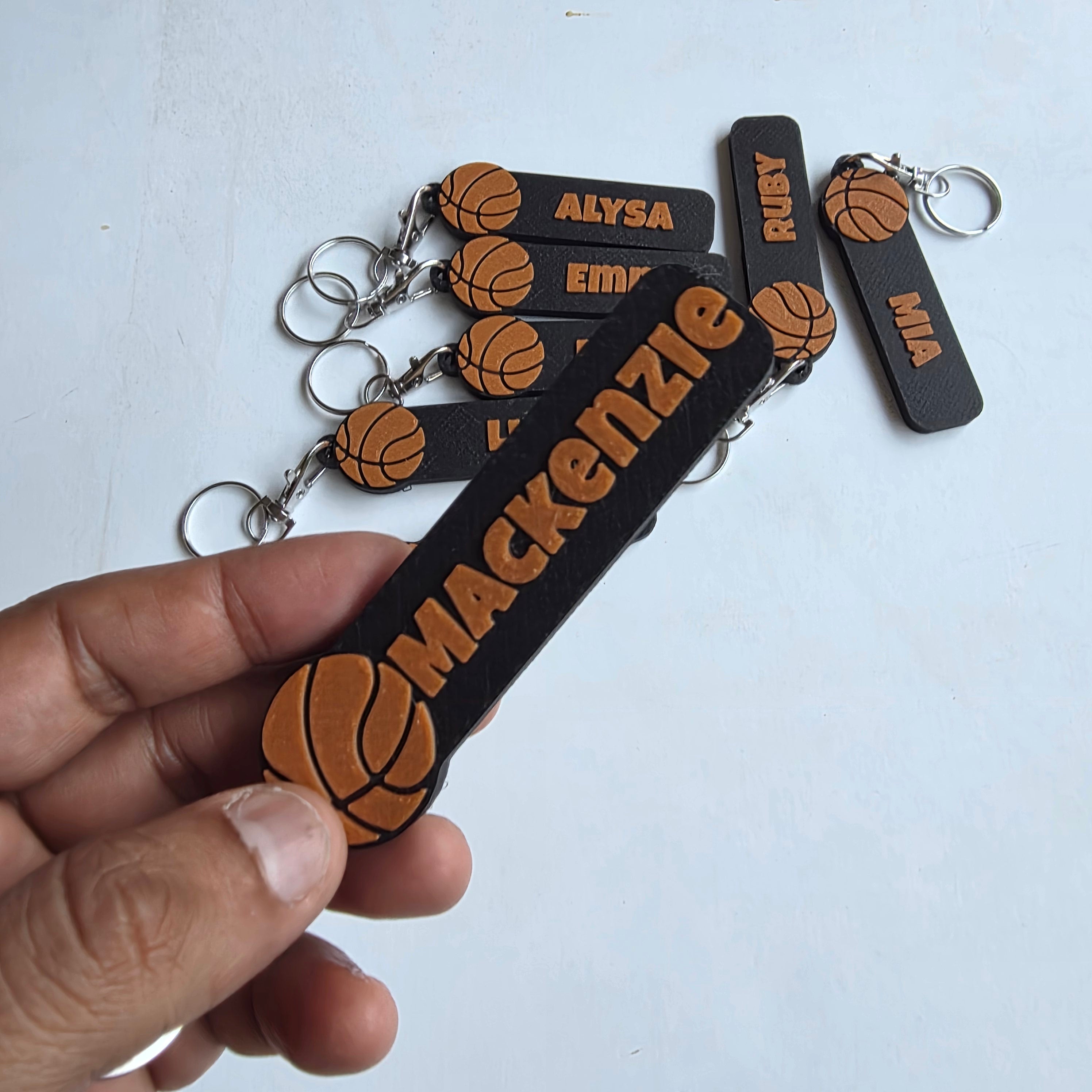 Personalised Basketball Keychain by The Create Studio