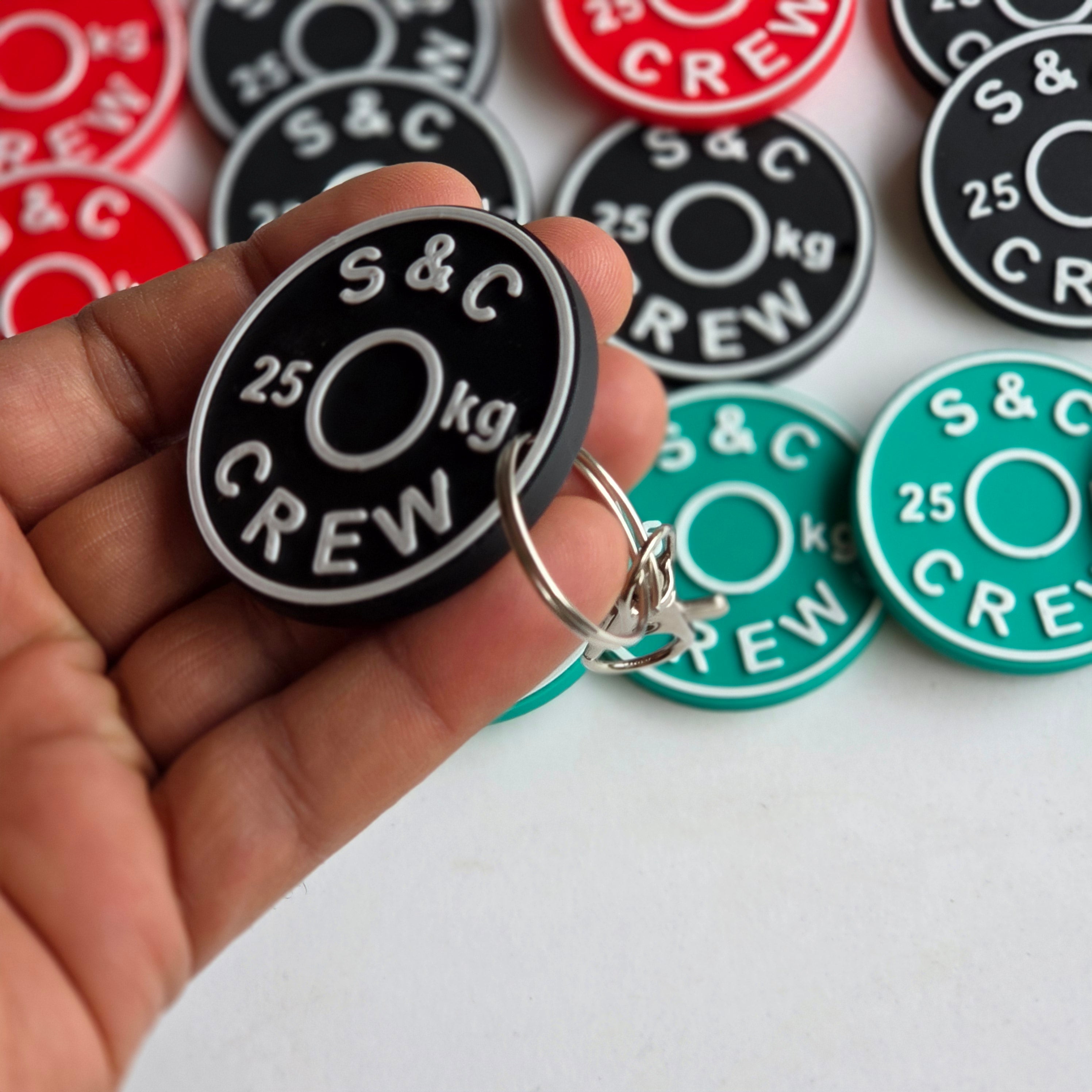Personalised Weight Plate Keychain by The Create Studio