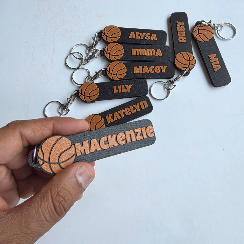 Personalised Basketball Keychain by The Create Studio