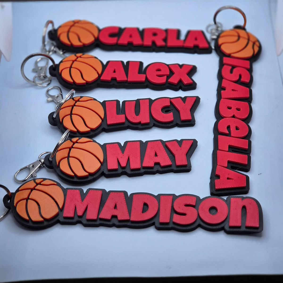 Customized Basketball Keychains Personalised Basketball Keychain by The Create Studio