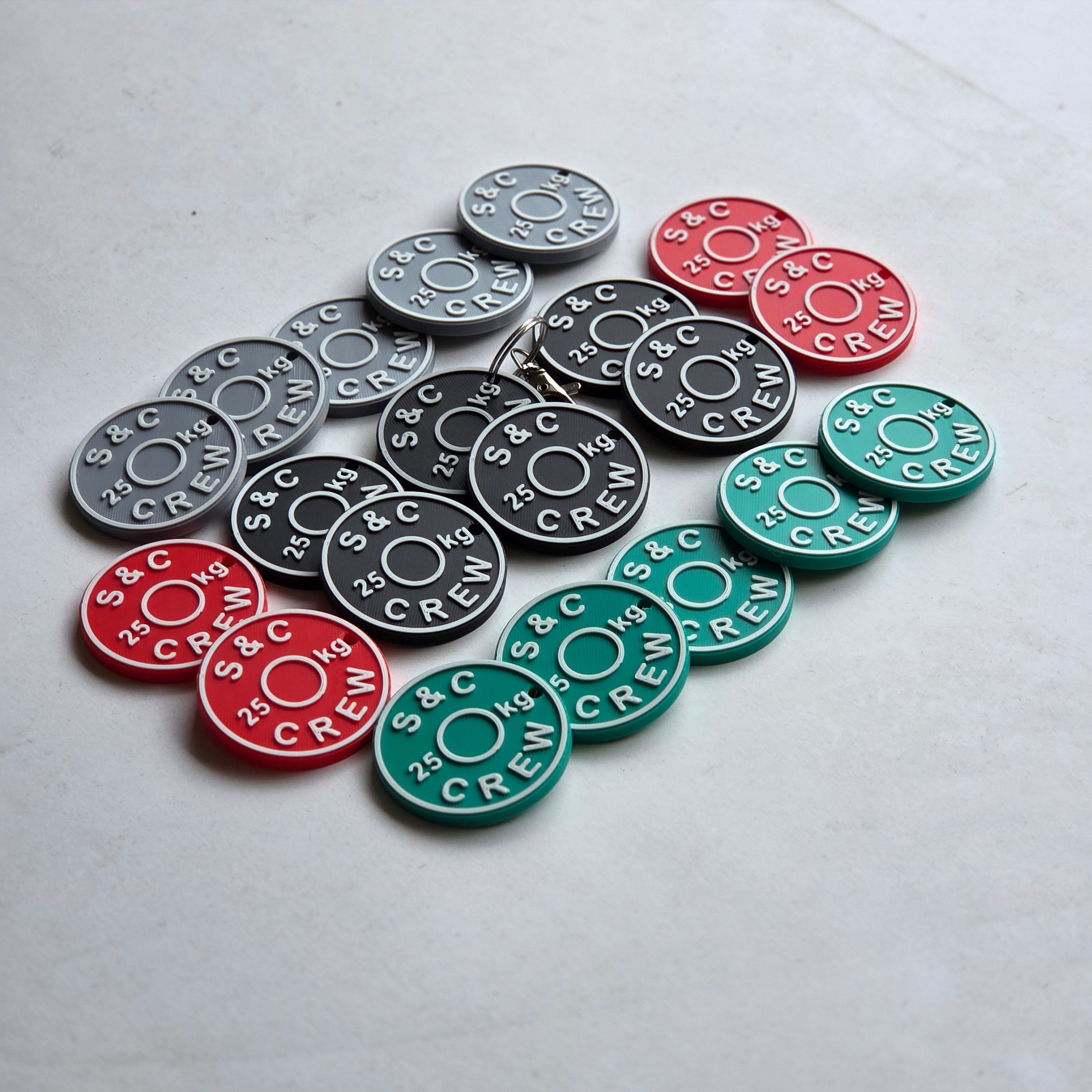 Personalised Weight Plate Keychain by The Create Studio