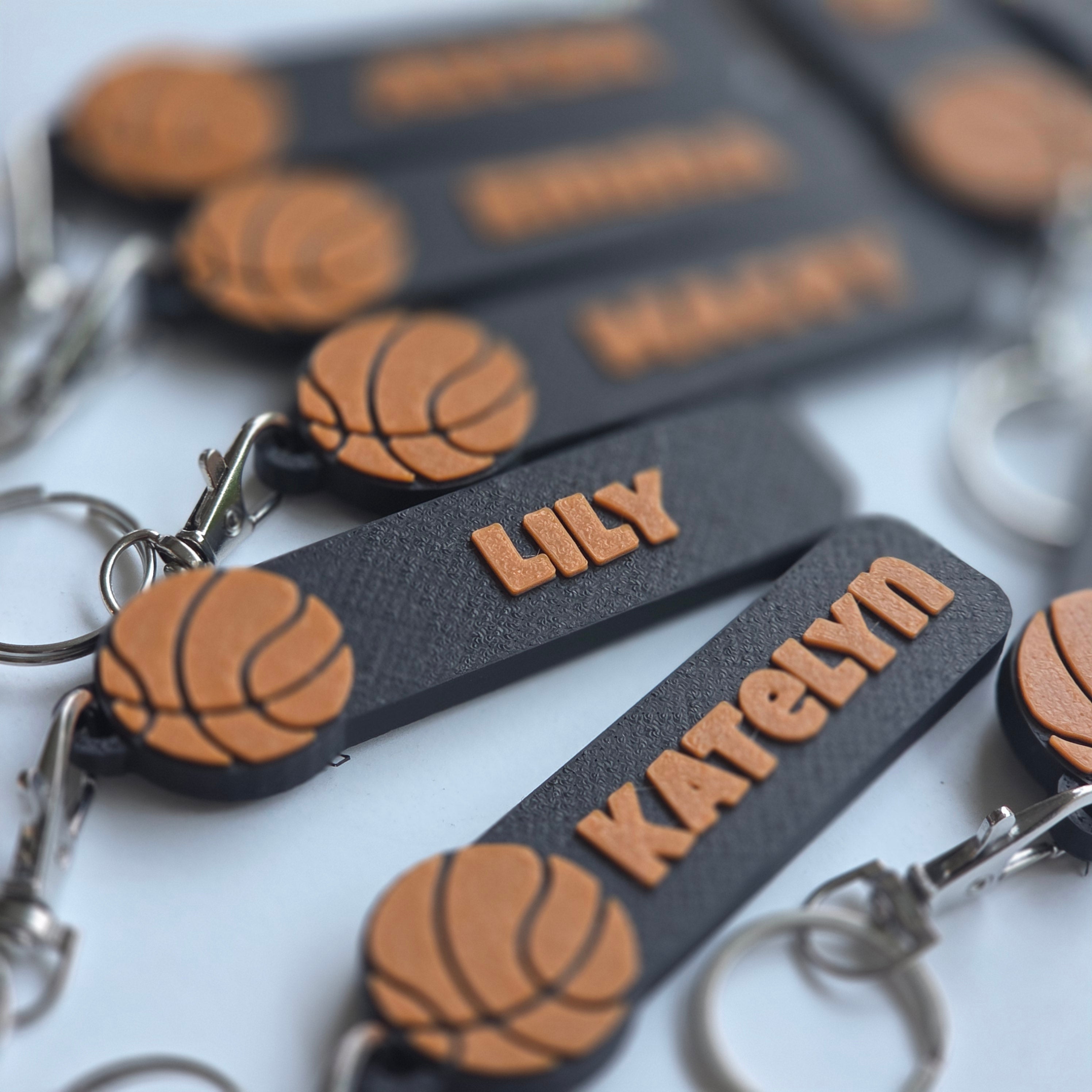Personalised Basketball Keychain by The Create Studio