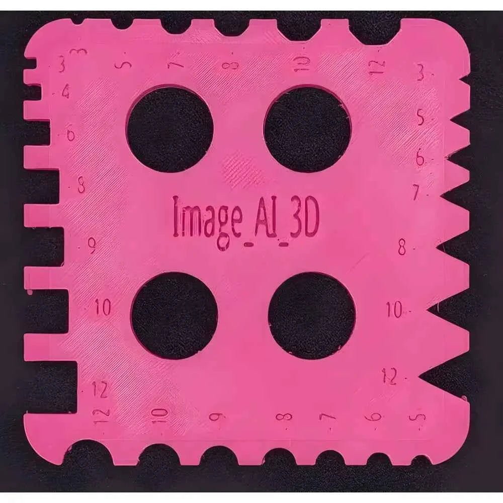 The Create Studio round rib tool for clay, featuring a unique design with measurement markings and holes.