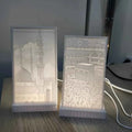 The Create Studio Islamic night lamp Makkah Madina acrylic LED lamps showing Kaaba and Madina mosque for bedside