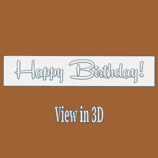 Text stamp - happy birthday - pottery - baking - tool