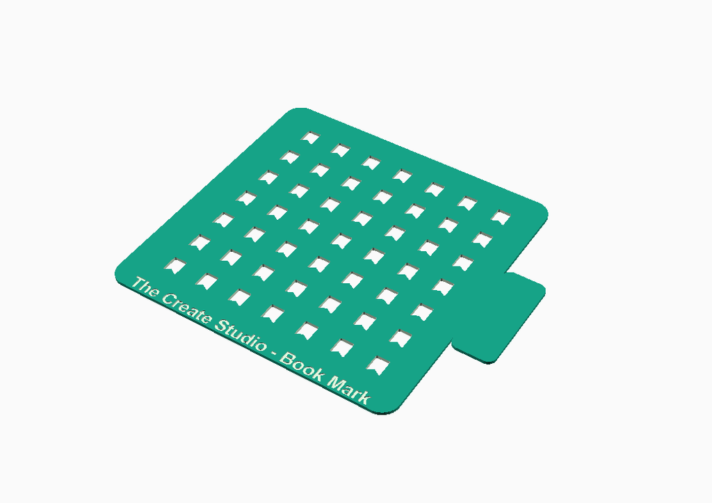 The Create Studio bookmark stencil for crafts in green with adjustable design for creative projects