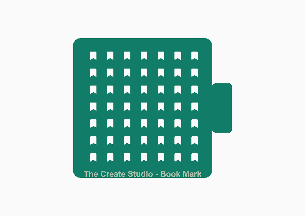 The Create Studio bookmark stencil for crafts with various flag shapes for easy crafting