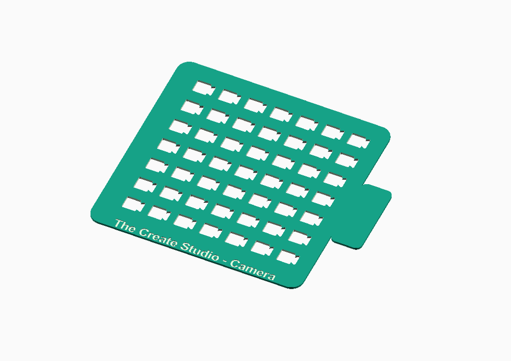 The Create Studio camera stencil for crafts with multiple camera shapes for creative projects