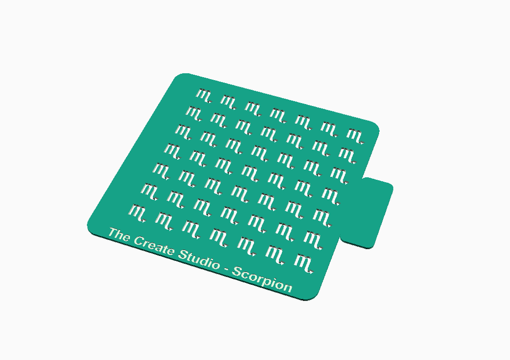 Capricorn stencil for crafting by The Create Studio, ideal for baking and creative projects