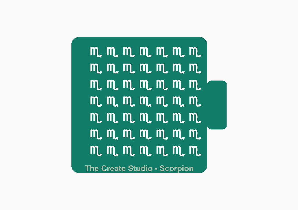 Capricorn stencil for crafting from The Create Studio, featuring a repeating design for easy use