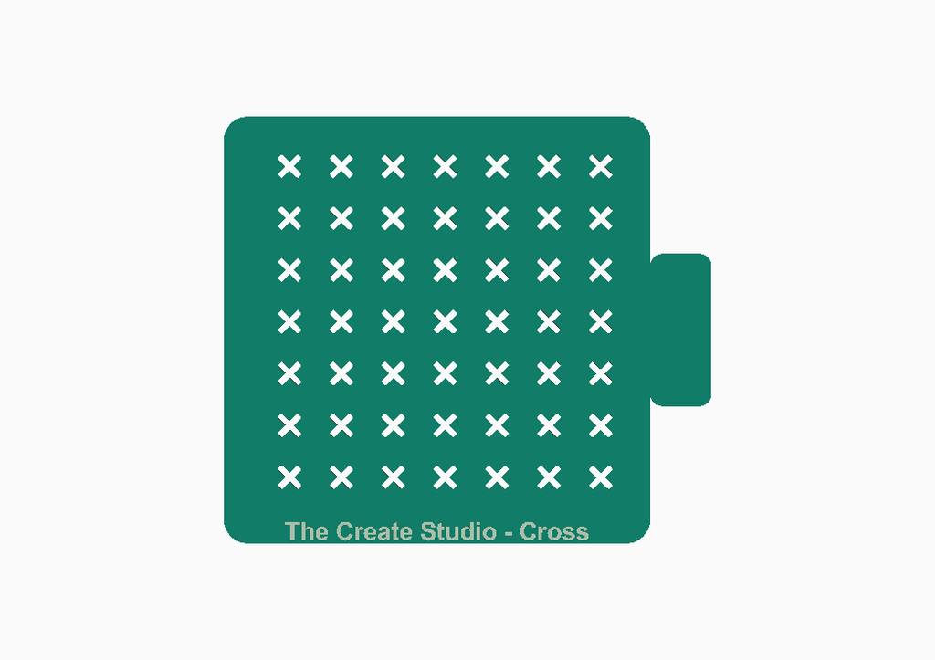 Cross shape stencil for crafts by The Create Studio featuring multiple cross designs for creative projects