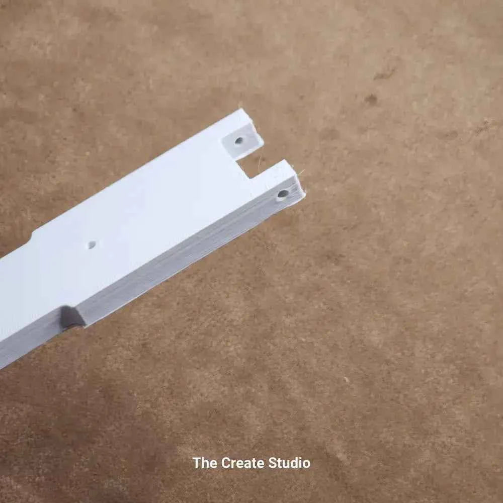 White painted wooden deep side bars for bee keeping with notched ends and predrilled screw holes by The Create Studio