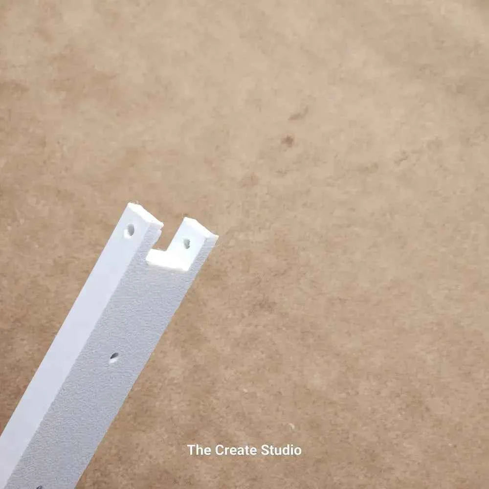 The Create Studio white painted wooden deep side bars for bee keeping with notched top and predrilled holes