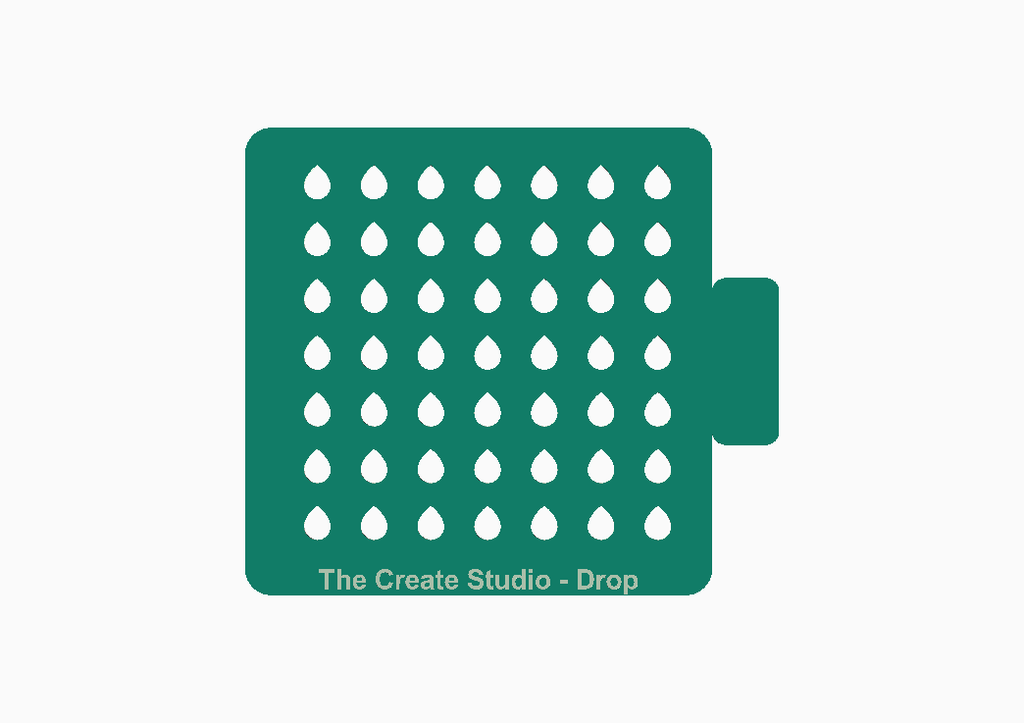 The Create Studio drop shape stencil for crafts with multiple teardrop patterns for creative projects