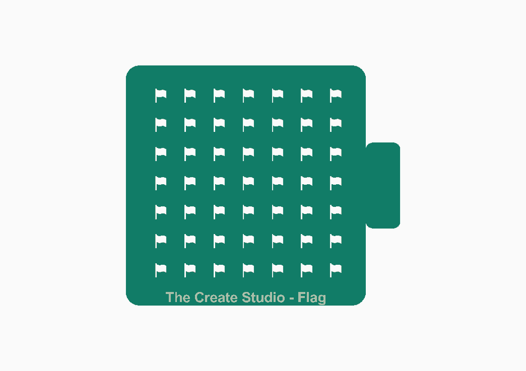 The Create Studio flag shape stencil for crafts with multiple designs for creative projects