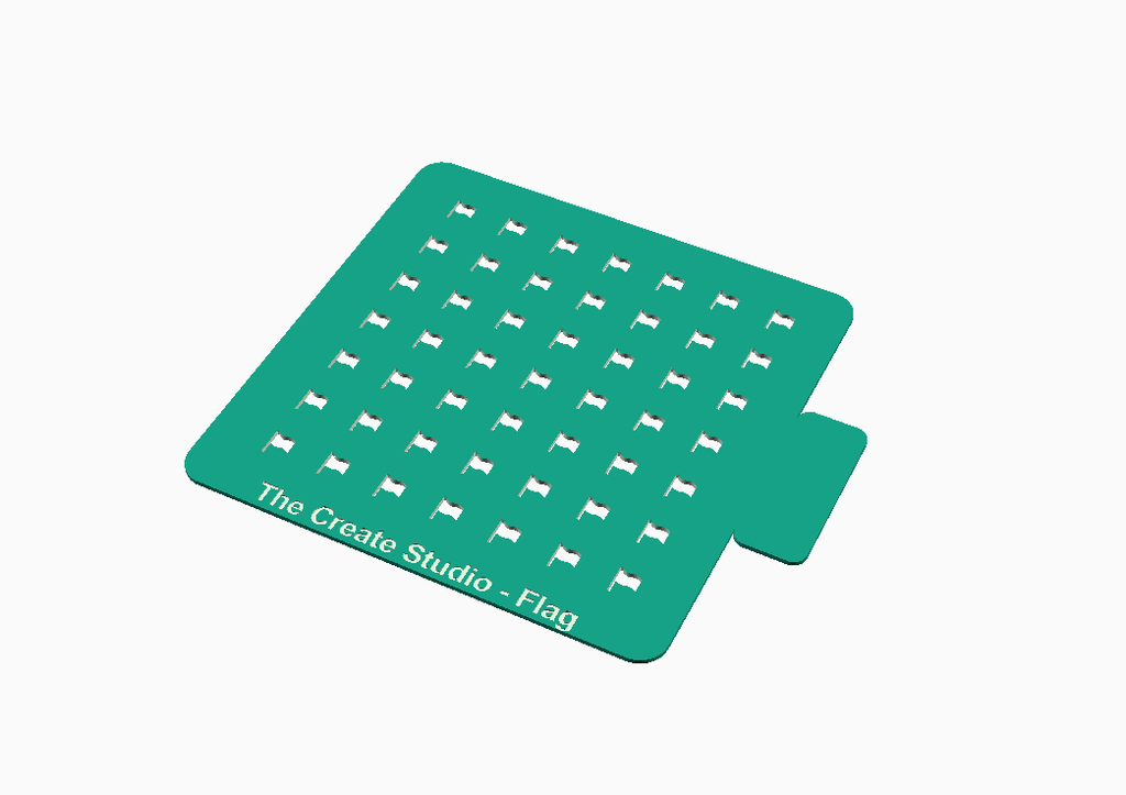 The Create Studio flag shape stencil for crafts featuring multiple cut-out flag designs.