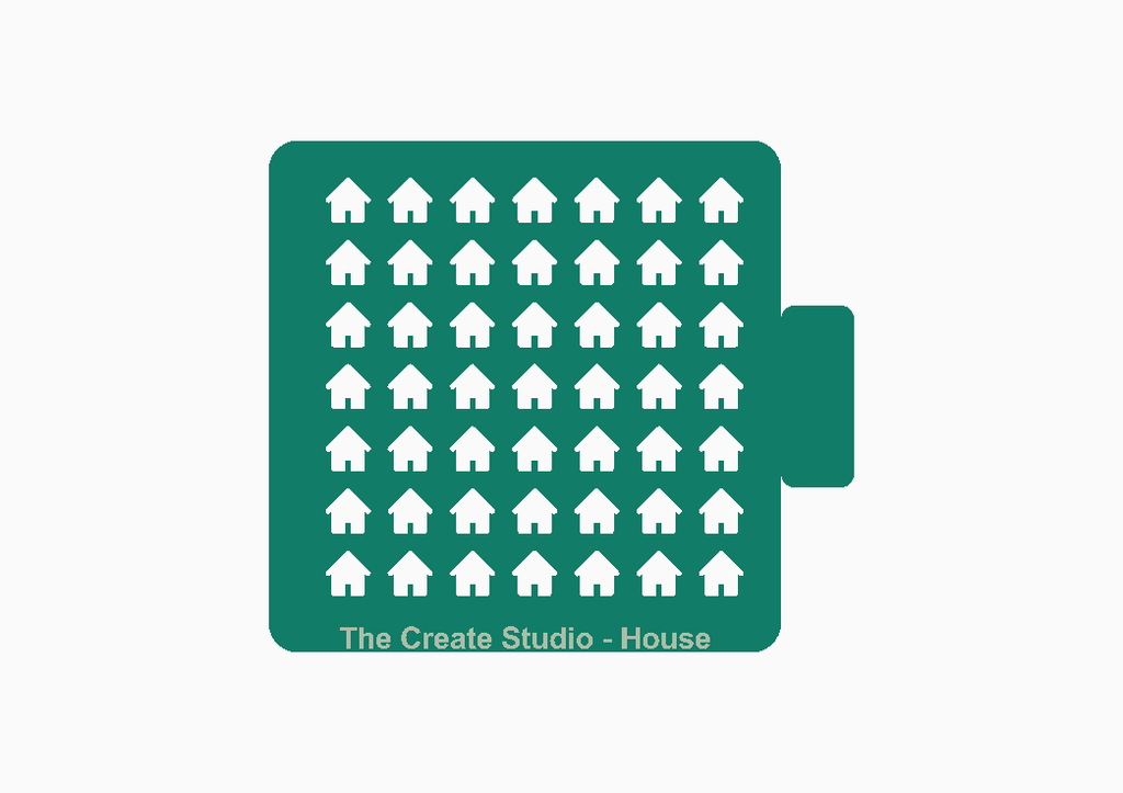 House shape stencil for crafts by The Create Studio with multiple house designs for creative projects