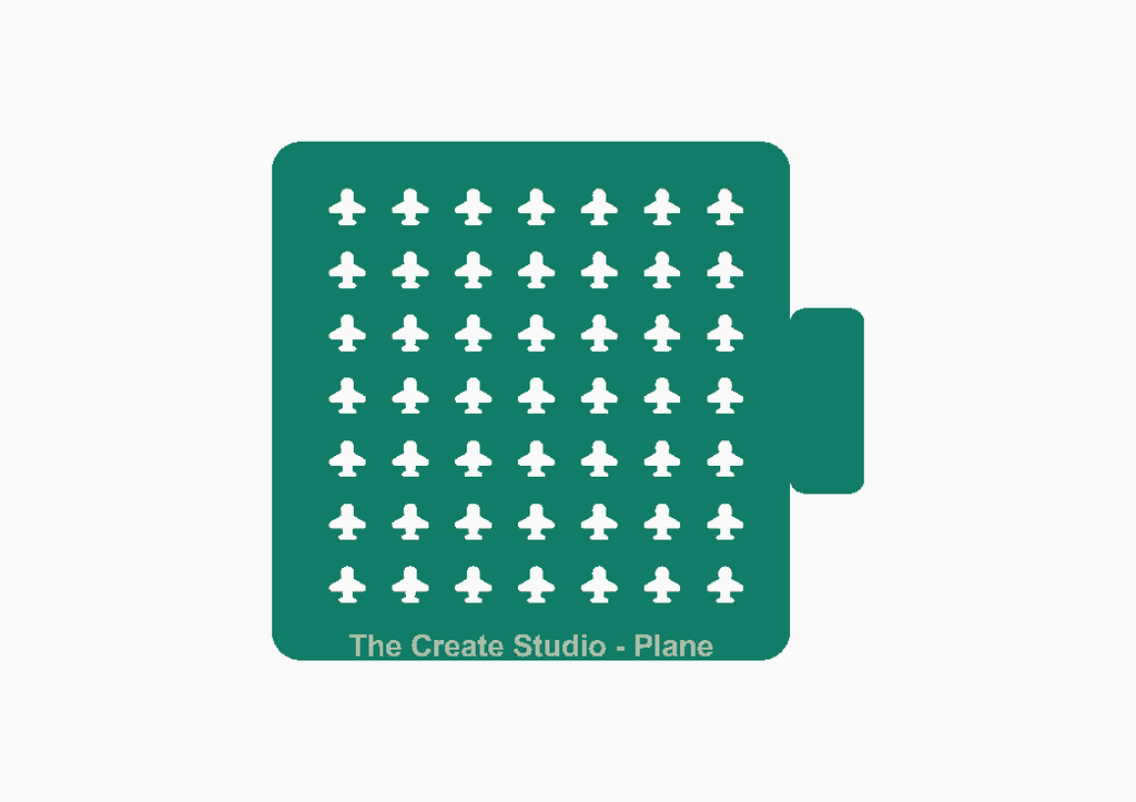 The Create Studio plane stencil for baking with multiple plane shapes for creative cake decorating