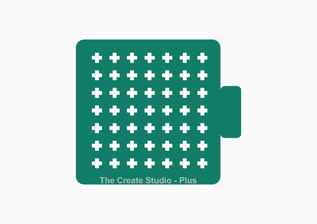 Plus sign stencil for crafts from The Create Studio, perfect for baking and artistic projects