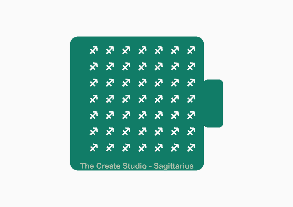 Sagittarius stencil for craft projects from The Create Studio, ideal for creative designs and decorations