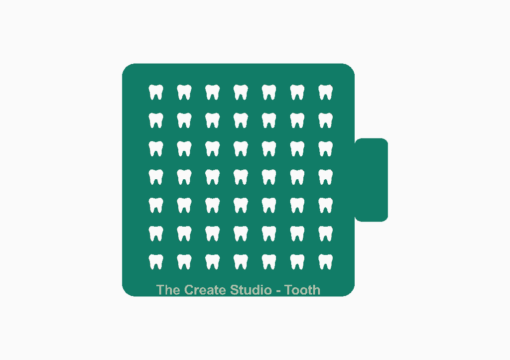 The Create Studio tooth sprinkler stencil for cookies, perfect for creative baking and decoration